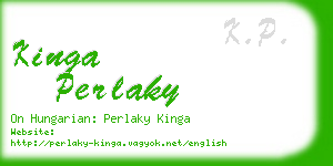 kinga perlaky business card
